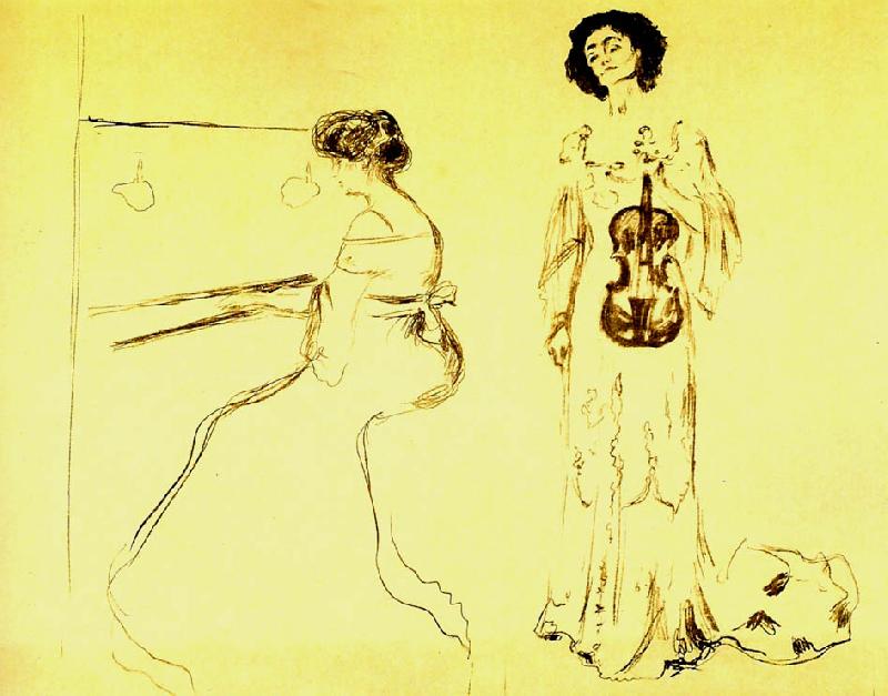 Edvard Munch violinkonsert oil painting image